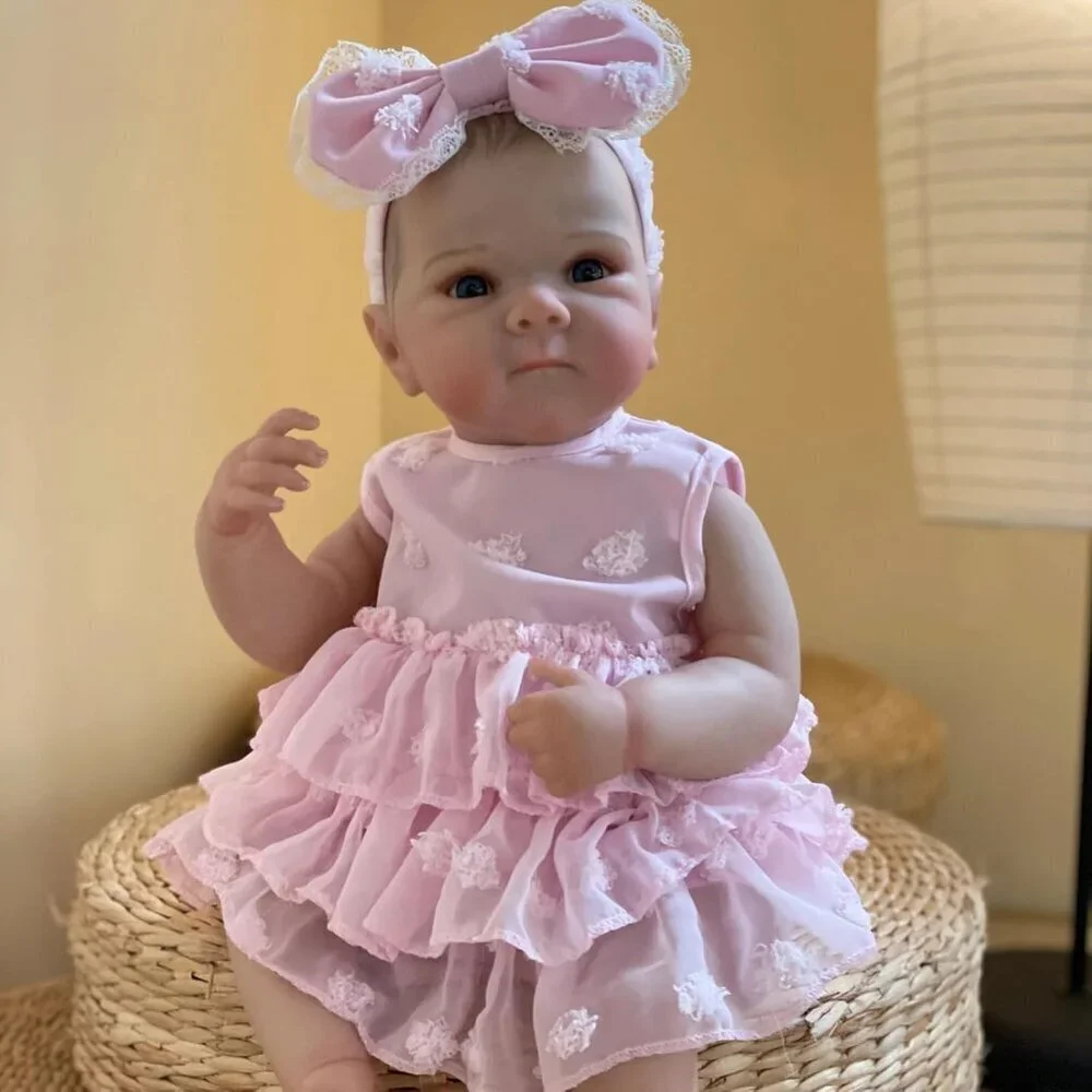 🆕20inch Soft Vinyl Body Newborn Baby Poseable Limbs Open Eyes Reborn Mia Girl